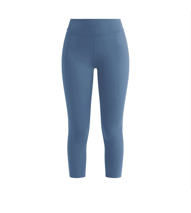 Dim Move kurze Sportleggings für Damen aus Mikrofaser in Blau Jean