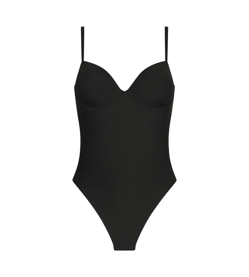 Schwarzer Mikrofaser-Shaping-Body-String – DIM Silhouette Invisible