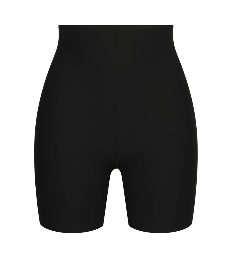Schwarzer nahtloser Mikrofaser-Radlerhose für Damen – DIM Silhouette Invisible