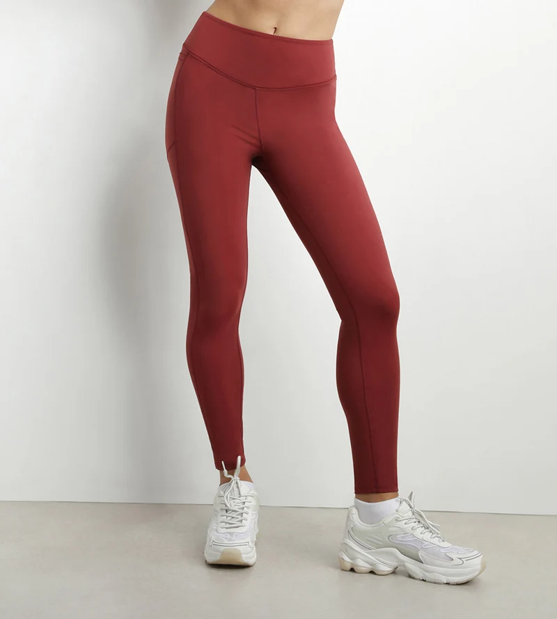 Dim Move Sportleggings für Frauen aus formender Mikrofaser in Bordeaux