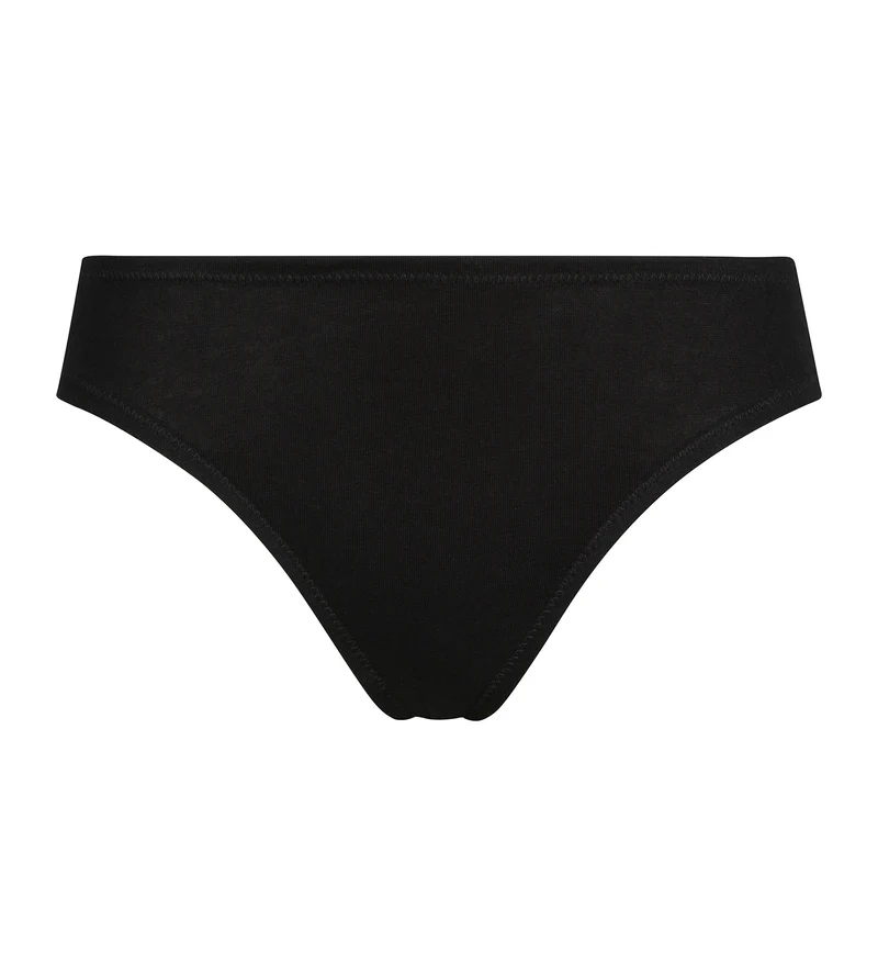 Schwarzer Midi-Slip aus Baumwolle – Dim Daily