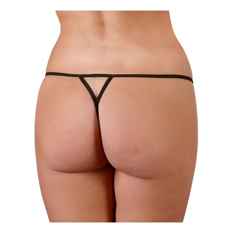 Damen String ouvert S-L mit Perlenverzierung "Seestern"
