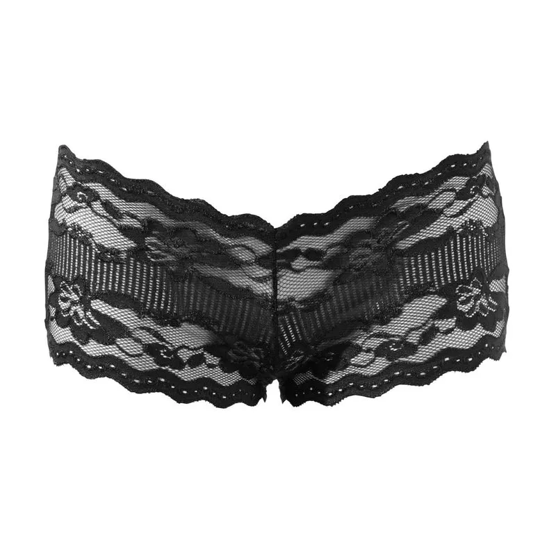 Damen Panty Spitze S-XL fast Pofrei mit großer Schleife "Taddea"