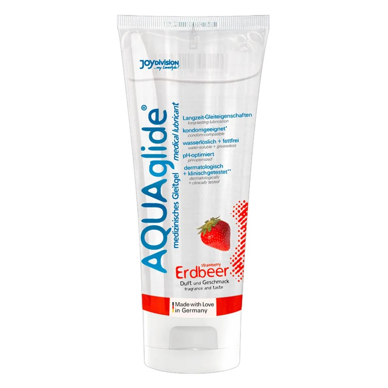 AQUAglide Gleitgel mit Erdbeergeschmack - 100 ml