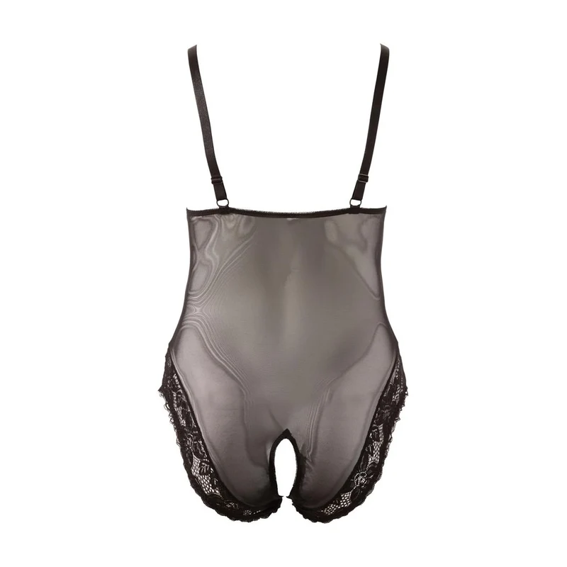 Romantic Mesh Lingerie Body - Crotchless & Lace "Sarah"