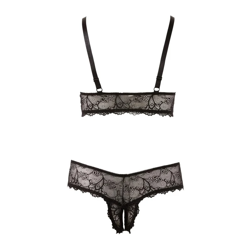 BH Set XL - 4XL aus Spitze, Schritt offen "Maya"