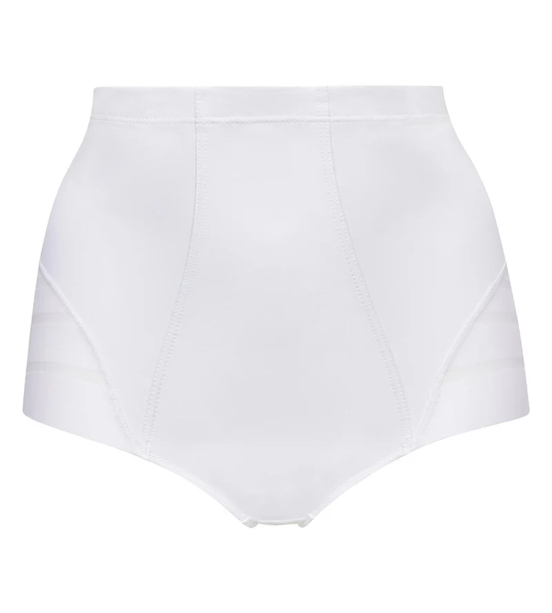 Weißer Damen-Slip Bauch-weg mit hohem Bund – DIM Silhouette Elegance