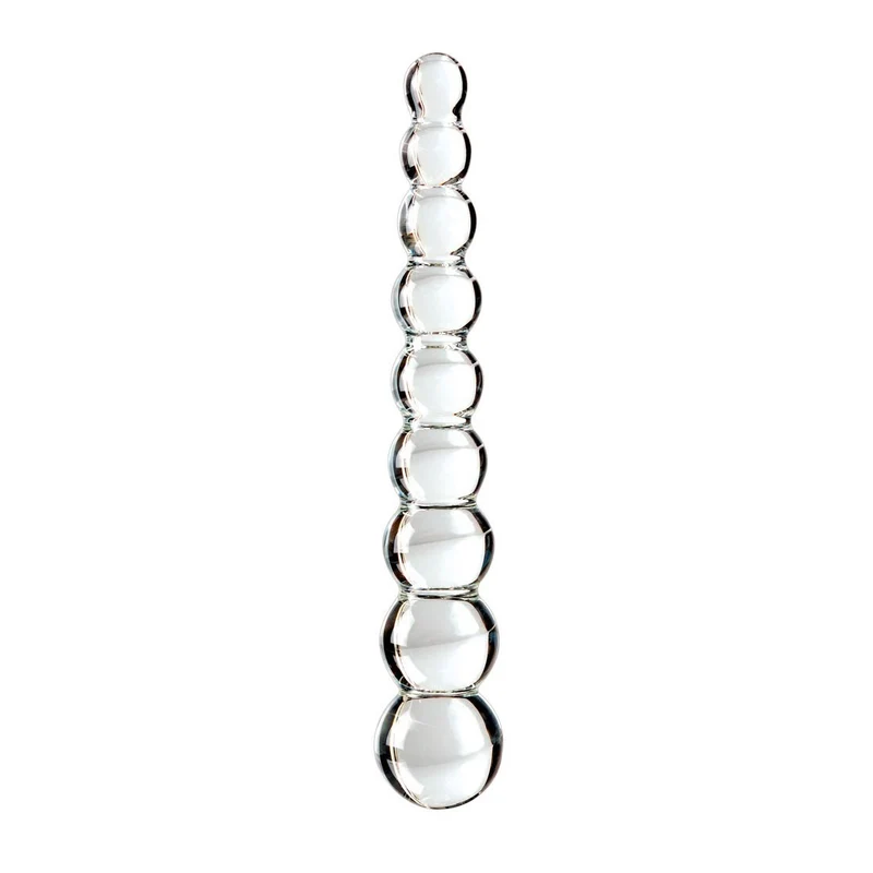 Icicles No. 2 Glas Dildo mit 9 Reizkugeln - 22,5 cm