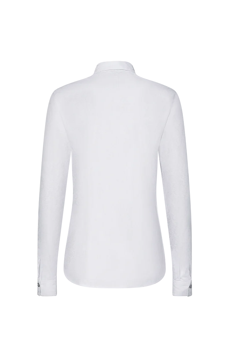Ornament-Bluse weiß/weiß