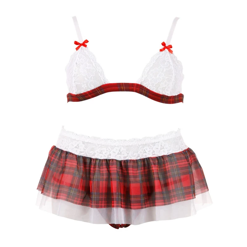 Top und Minirock S-L mit String ouvert "Manja"