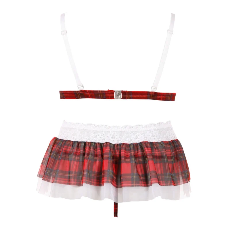 Top und Minirock S-L mit String ouvert "Manja"
