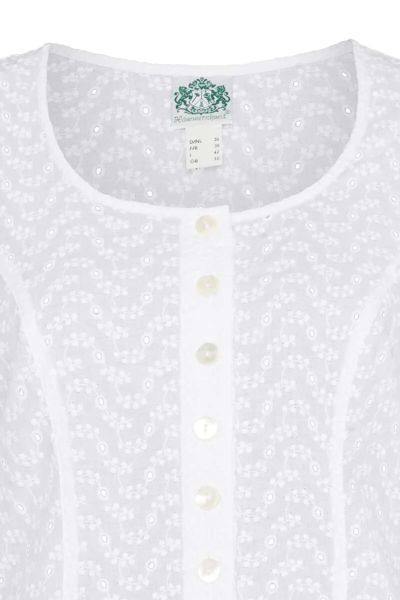 Trachtenbluse mit Lochmuster