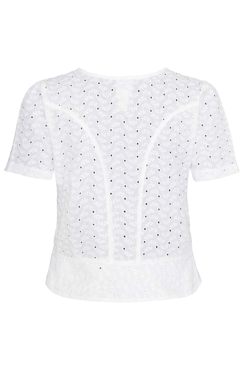 Trachtenbluse mit Lochmuster