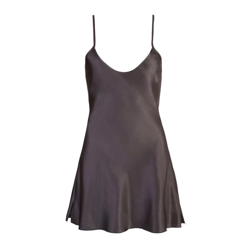 Satin Negligee S-XXL mit tiefem Rückenausschnitt "Nora"
