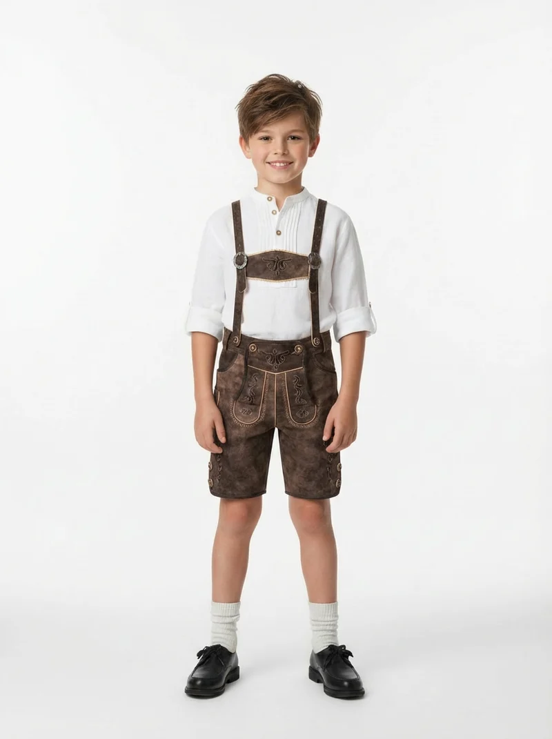Kinderlederhose Schiefer