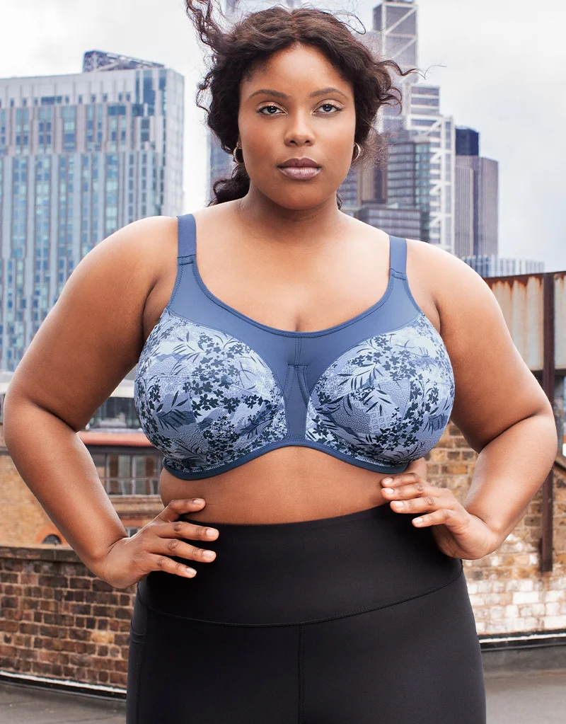 Elomi Energise Sports Bra Vintage Denim Print