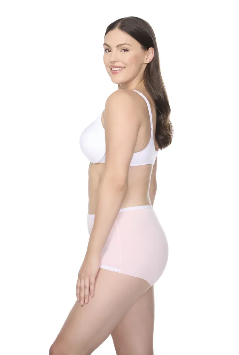 Naomi & Nicole Shapewear - Boyshort aus Baumwolle mit Spitze, Veiled Rose