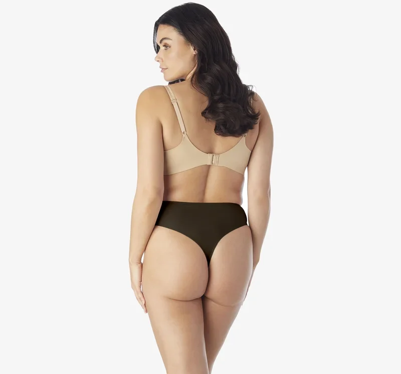 Naomi & Nicole Shapewear - Unbelievable Comfort Leicht formender 2er-Pack Tangas Schwarz & Warmes Beige
