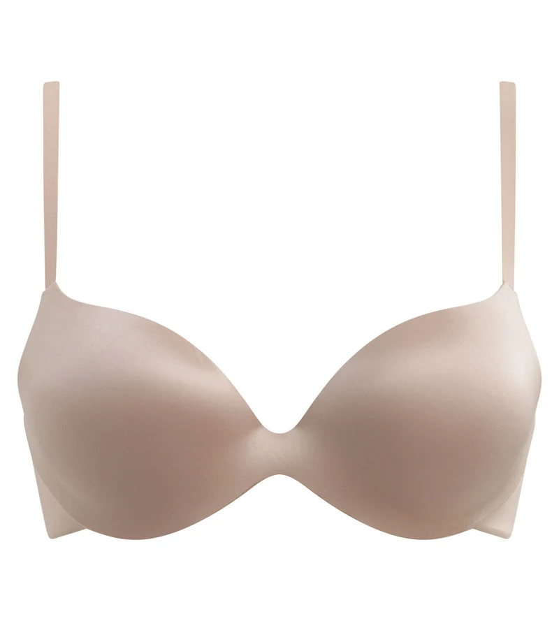 Nudefarbener Push-up-BH aus Mikrofaser - Comfort Collection