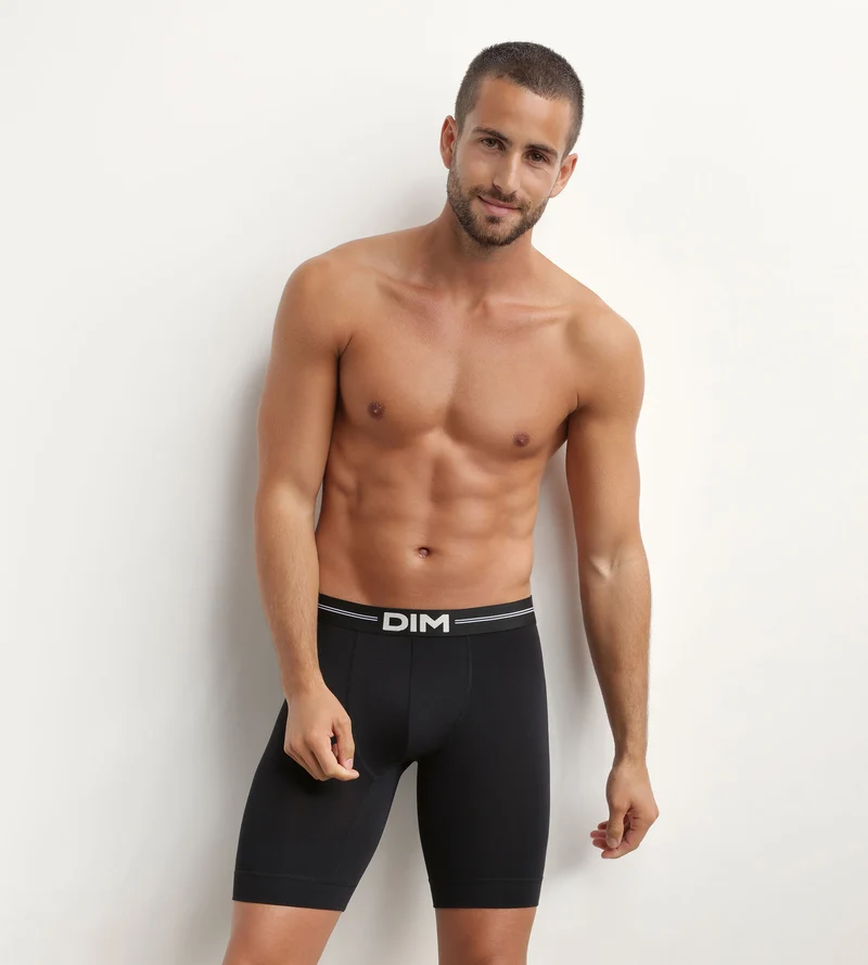 Schwarze lange Boxershorts aus Mikrofaser - Icons Essentiel