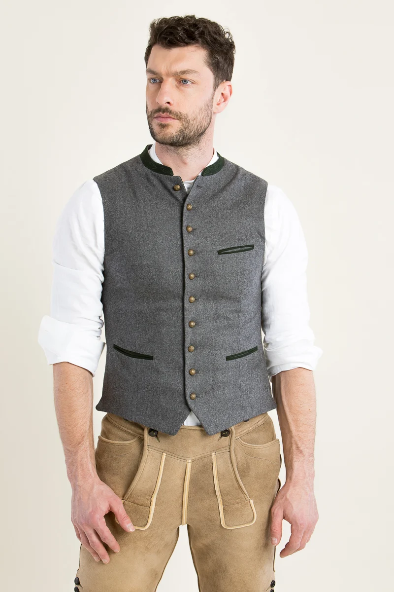 Gottseidank Trachtenweste Konstantin zinngrau