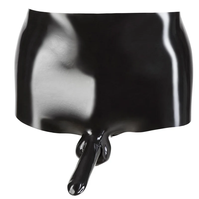 Latex Pants S - XL mit Penishülle in schwarz oder transparent "Vamp"