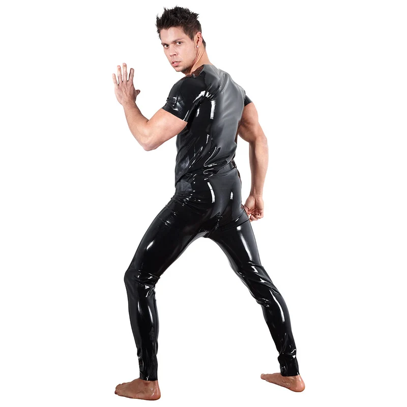 Latex Shirt M - XXL gerader Schnitt, schwarz "Boy"