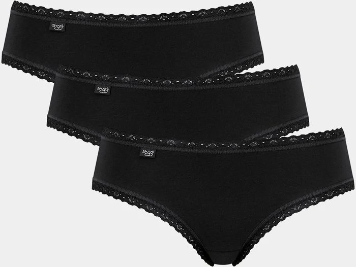 Sloggi 24/7 Cotton Lace Hipster 3er Pack black
