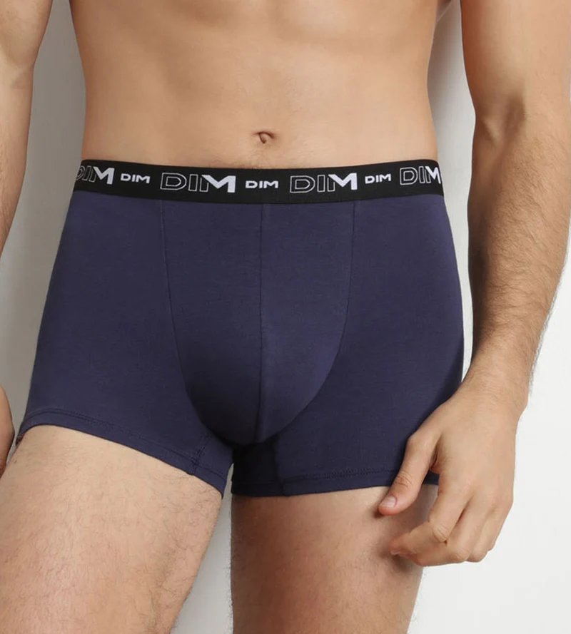 2er-Pack Herren-Boxershorts Rot/Blau mit Kontrastgürtel aus Stretch-Baumwolle