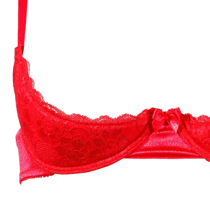 Rotes BH-Set 75-85B aus Spitze & Satin "Valerie"
