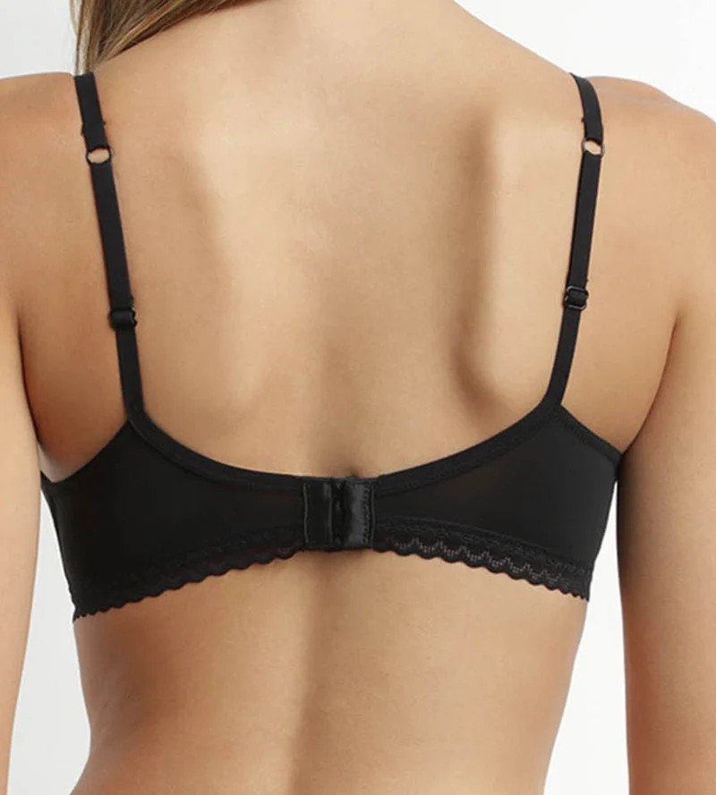 Schwarzer Padded Triangel-BH ohne Bügel – Daily Micro