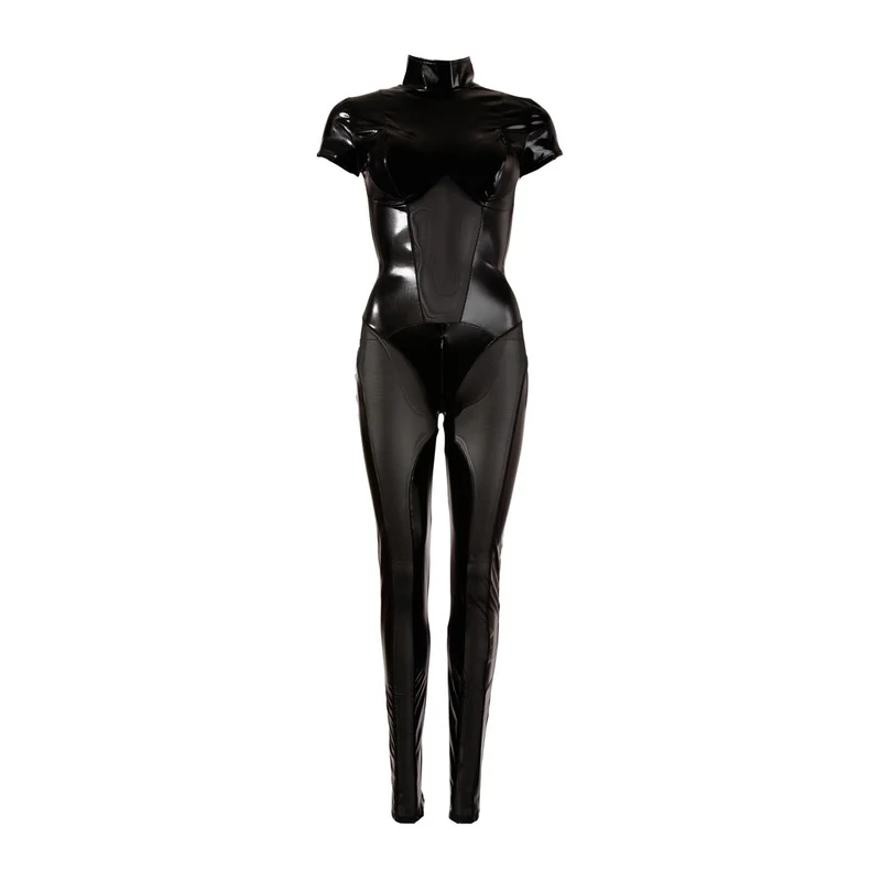 Damen Wetlook Overall S - XL mit Zip über den Schritt "Doro"
