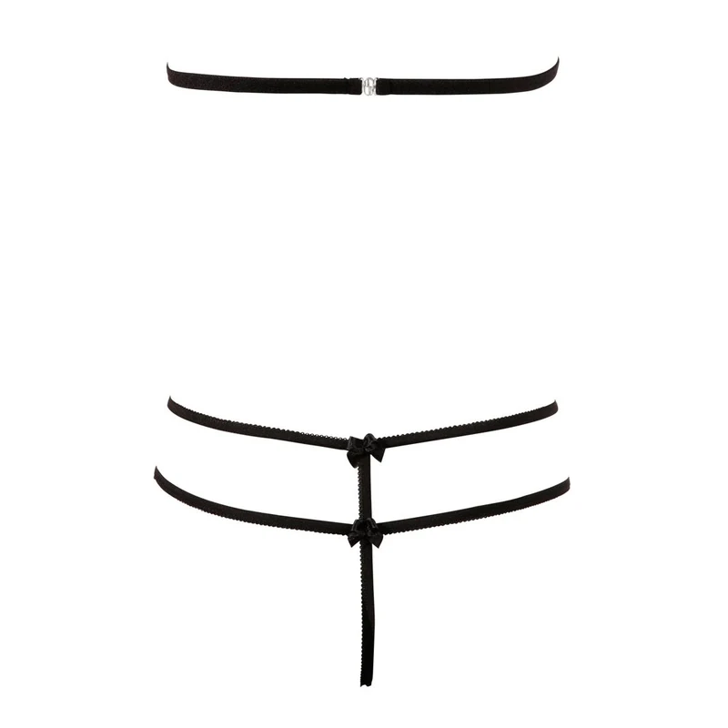 BH-Set S-XL Cups zum Aufklappen aus schwarzer Spitze "Lotte"