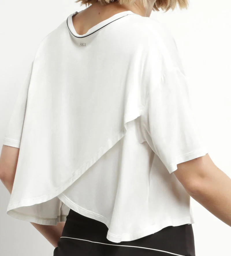 Sport-T-Shirt für Damen mit offenem Rücken aus ungebleichter Viskose Dim Move