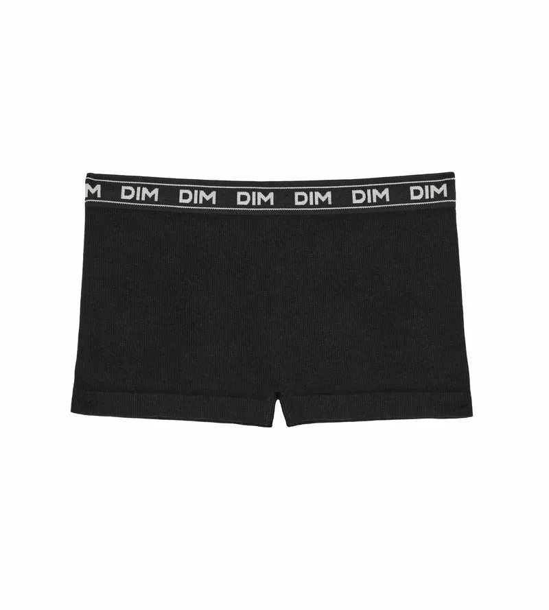 Schwarze Jungen-Boxershorts aus weichem Rippstrick - Icons