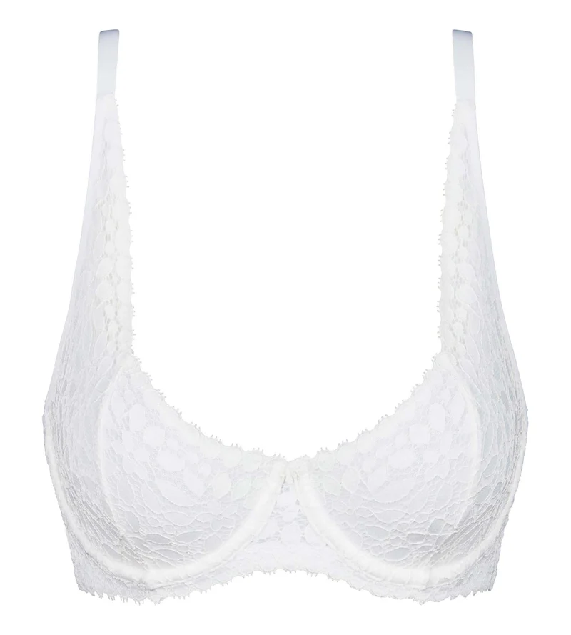 Weißer Bügel-BH aus floraler Spitze - Daily Dentelle