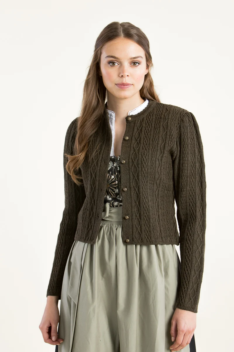 Gottseidank Strickjanker Sophia oliv
