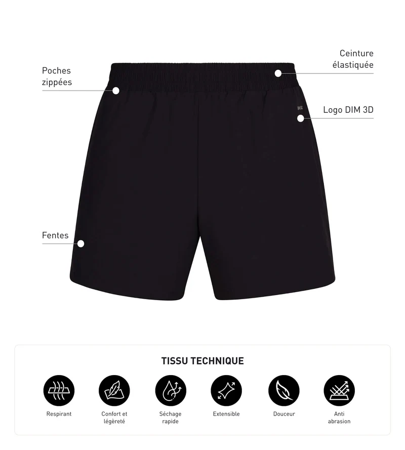 Herren-Sportshorts aus luftigem Material Black Dim Move