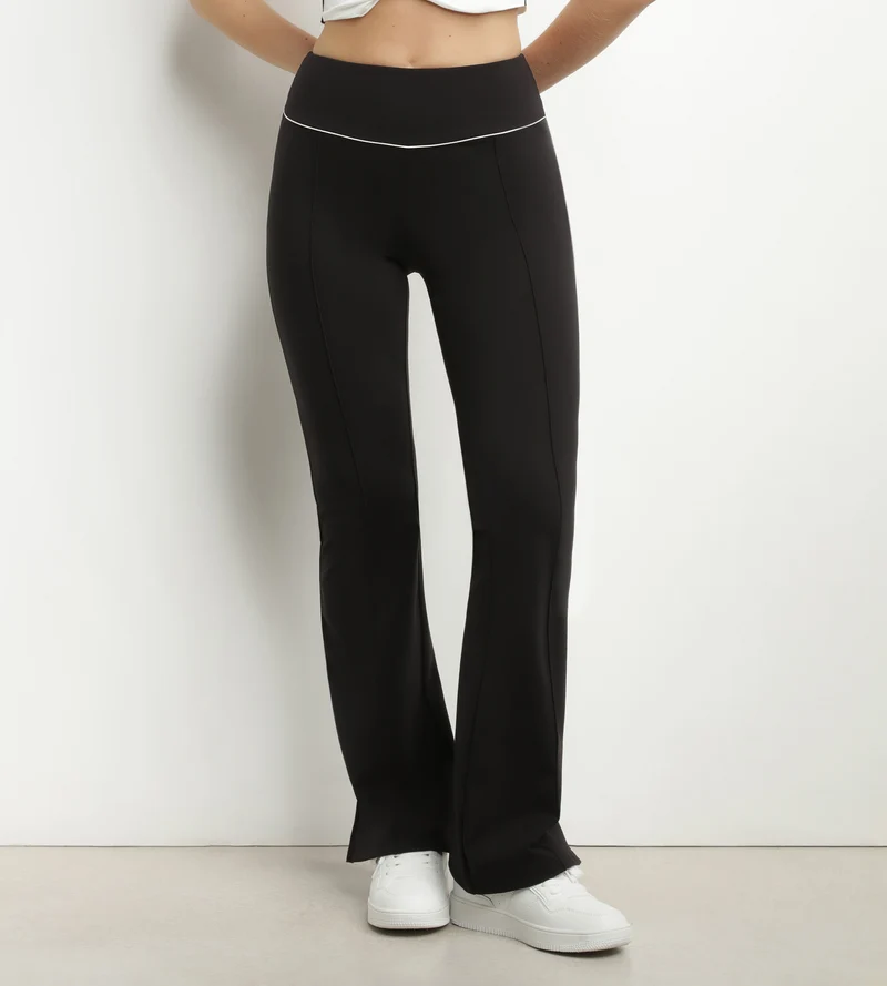 Ausgestellte Damen-Sporthose aus Stretch-Jersey Black Dim Move