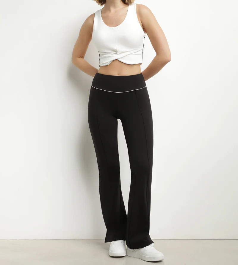 Ausgestellte Damen-Sporthose aus Stretch-Jersey Black Dim Move