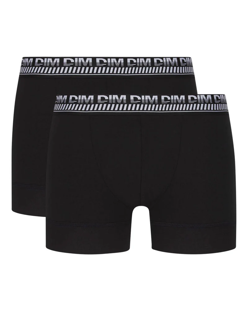 2er-Pack schwarze Boxershorts mit PowerGrip Beinabschluss - Stay & Fit