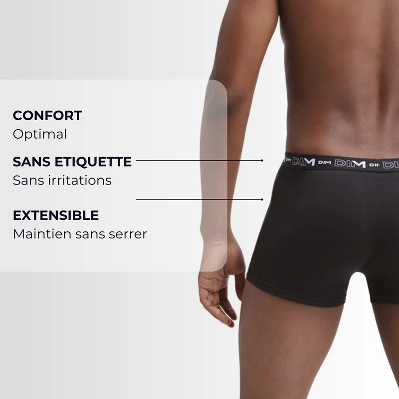 3er-Pack schwarze Boxershorts mit Logobund