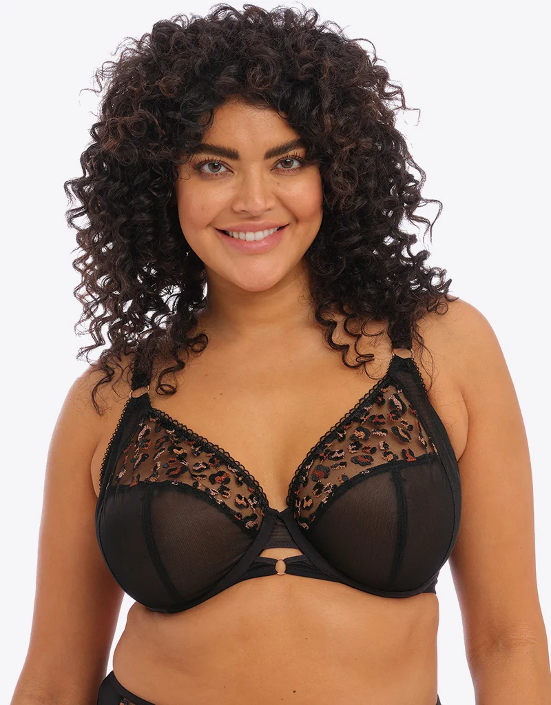 Elomi Namrah Bandless Plunge Bra Black