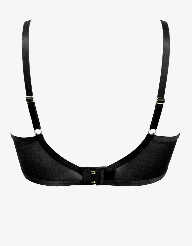 Pour Moi Logo Mania Underwired Bra Black