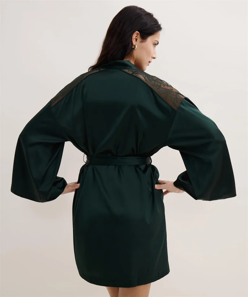 Aubade – Midnight Whisper Kimono Mysterious Green