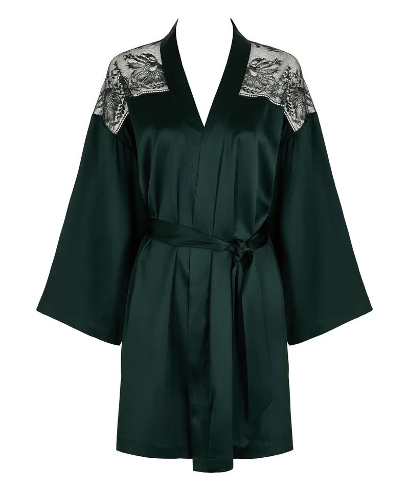 Aubade – Midnight Whisper Kimono Mysterious Green