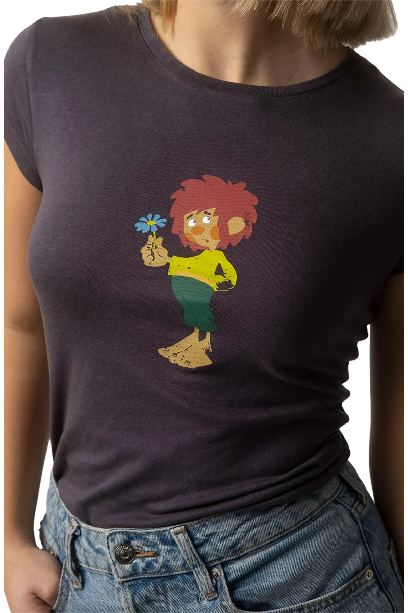 Damen T-Shirt 'Pumuckl Blume'
