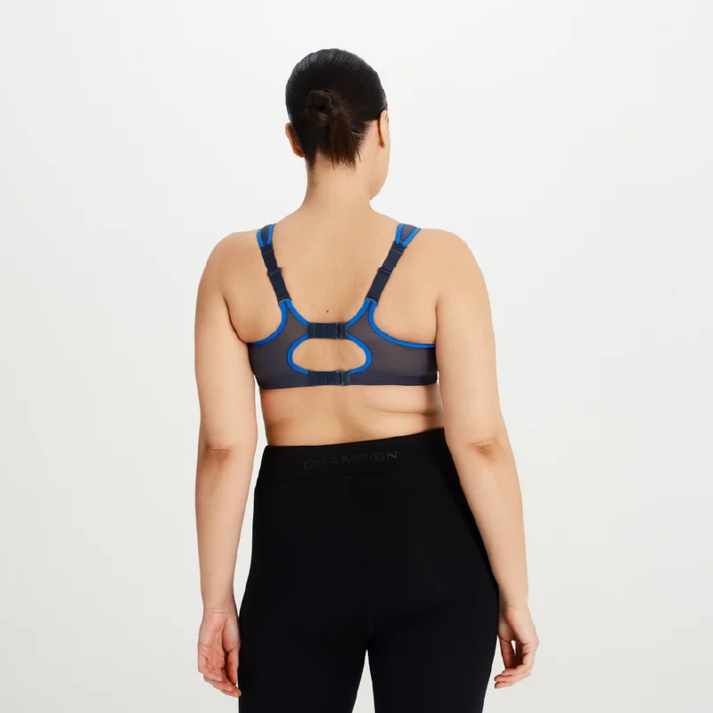 Stoßdämpfender Multisport-BH mit Stützfunktion, Dunkelgrau