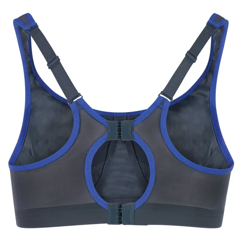 Stoßdämpfender Multisport-BH mit Stützfunktion, Dunkelgrau