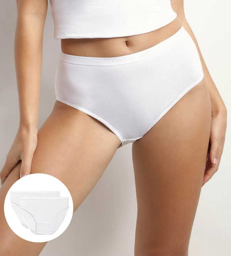 2er-Pack Maxi-Slips weiß aus Bio-Baumwolle